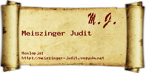 Meiszinger Judit névjegykártya